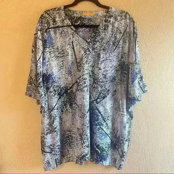Alice + Olivia Silk Batwing Blouse - Picture 1 of 6